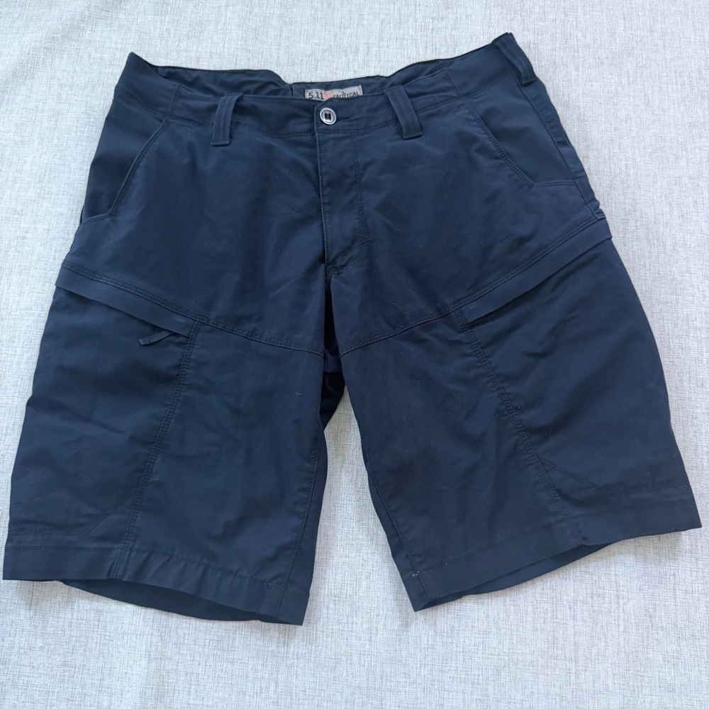 5.11 Tactical Shorts Mens 36 Apex Dark Navy Blue Flex-Tac Cargo 11 Inseam 73334